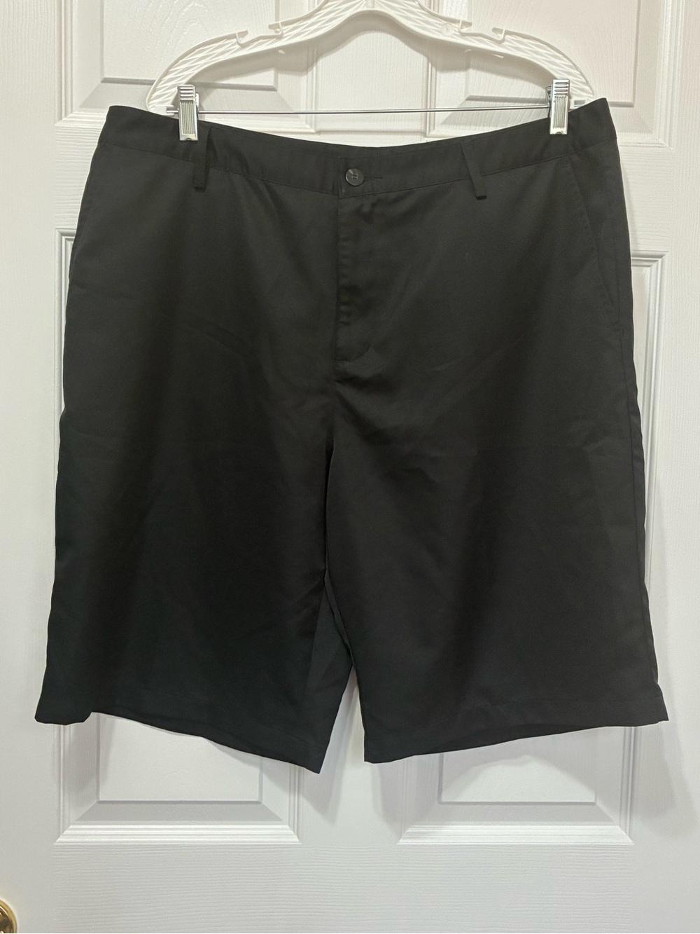Adidas Climalite Golf Shorts Mens 38 Black Performance Flat Front Resort Preppy